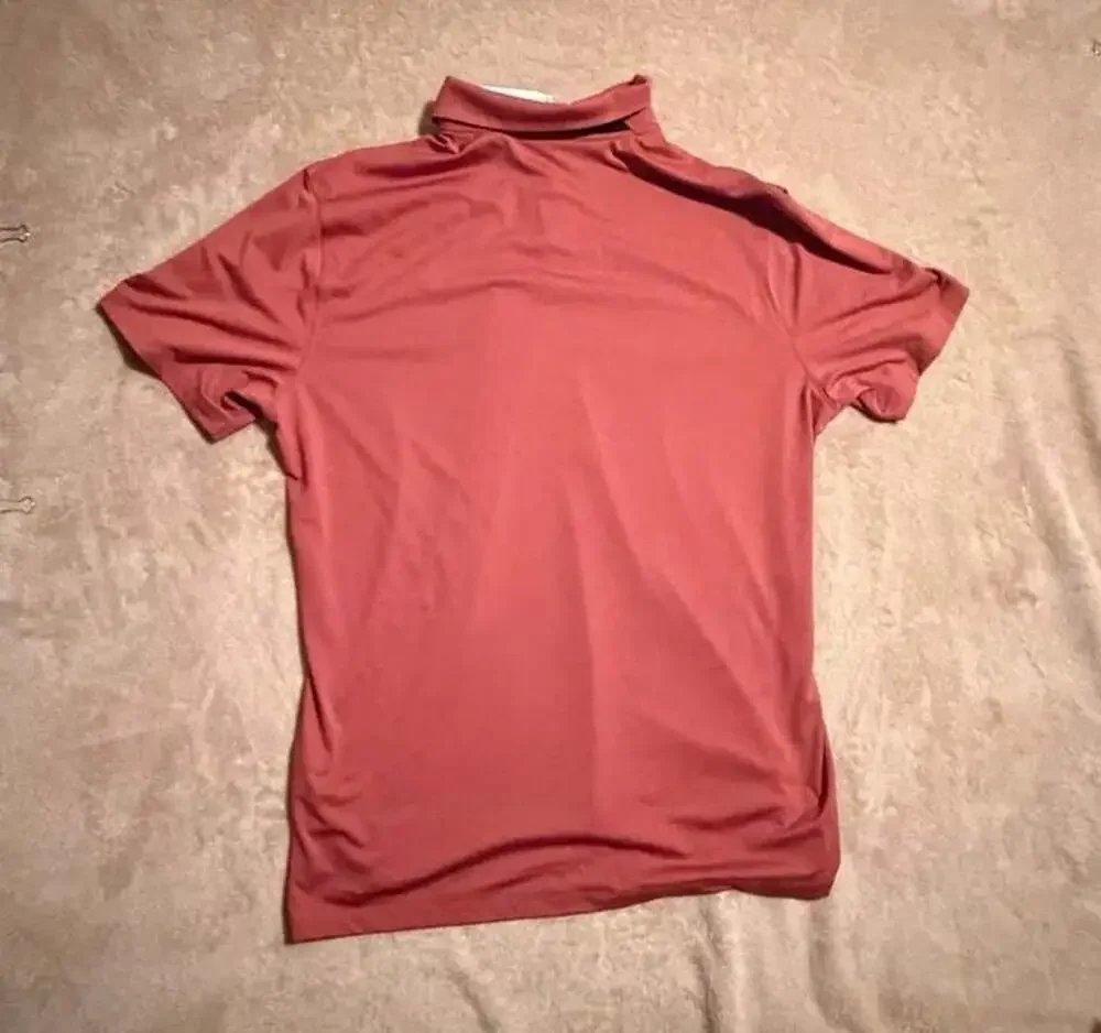 Nike Dri-FIT Vapor Print Golf Polo Size L Maroon Graphic Striped